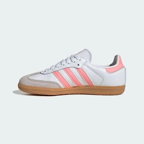 Adidas Kids' Samba Og Shoes - White / Coral Pink