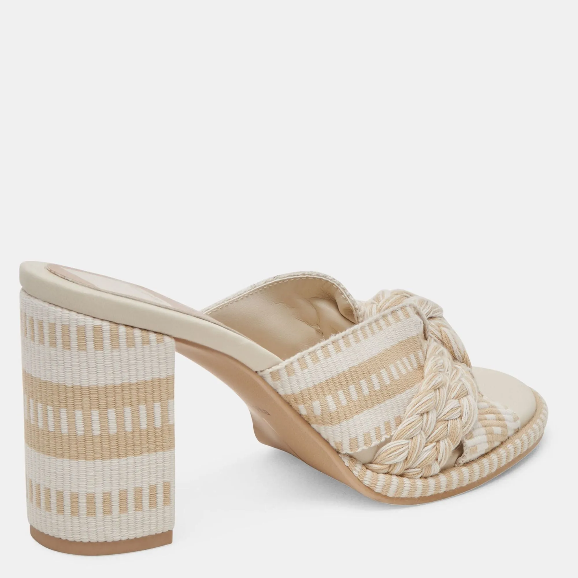 Brilah Heels Natural Multi Woven