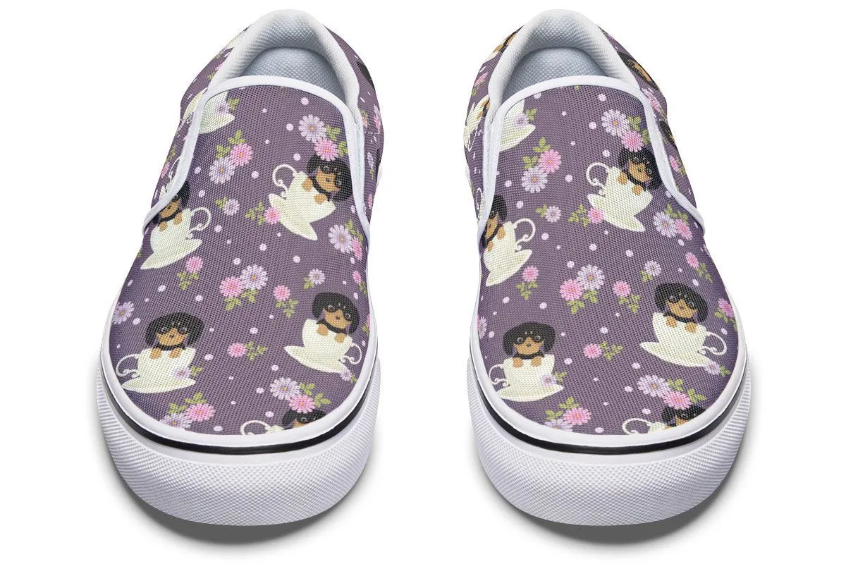 Dachshund Cup Of Tea Slip-On Shoes