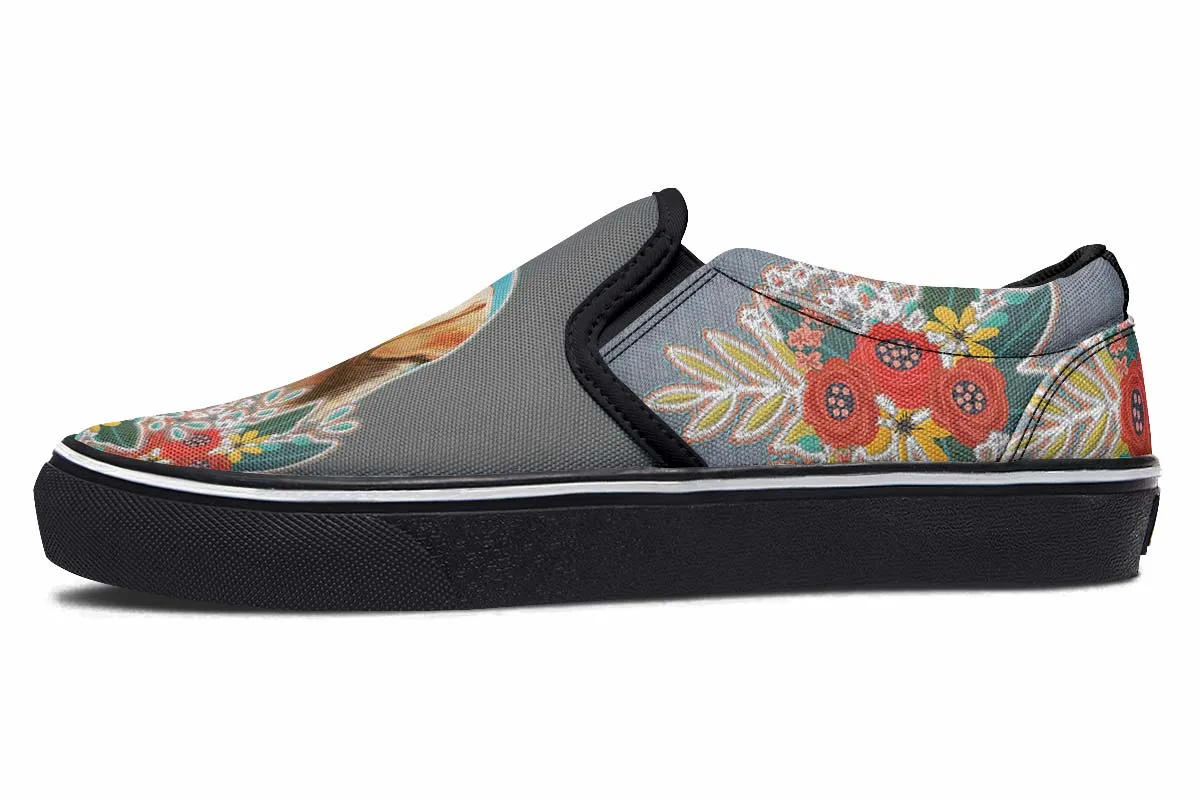 Denim Style White Labrador Slip-On Shoes