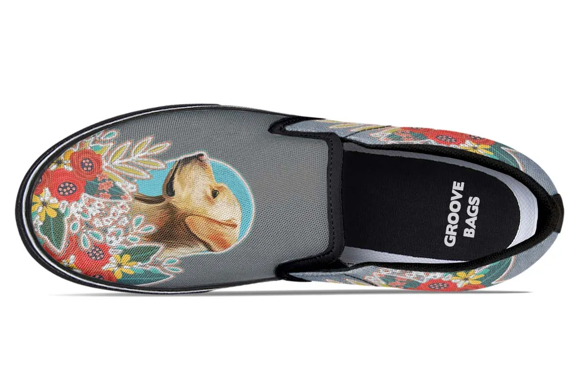 Denim Style White Labrador Slip-On Shoes