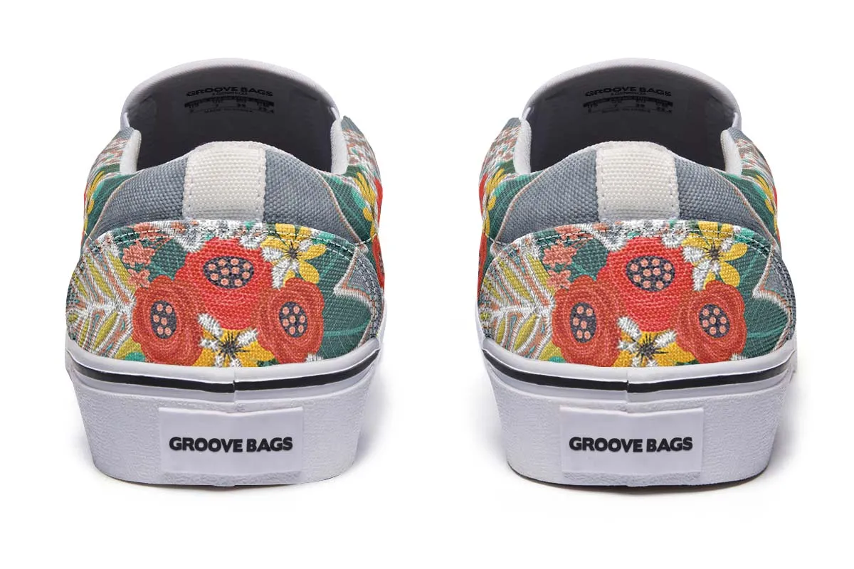 Denim Style White Labrador Slip-On Shoes