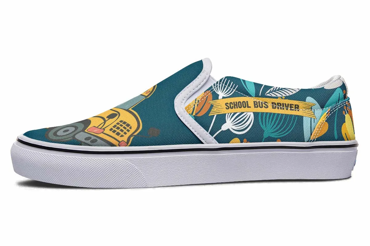Doodle School Bus Driver Slip-On Shoes