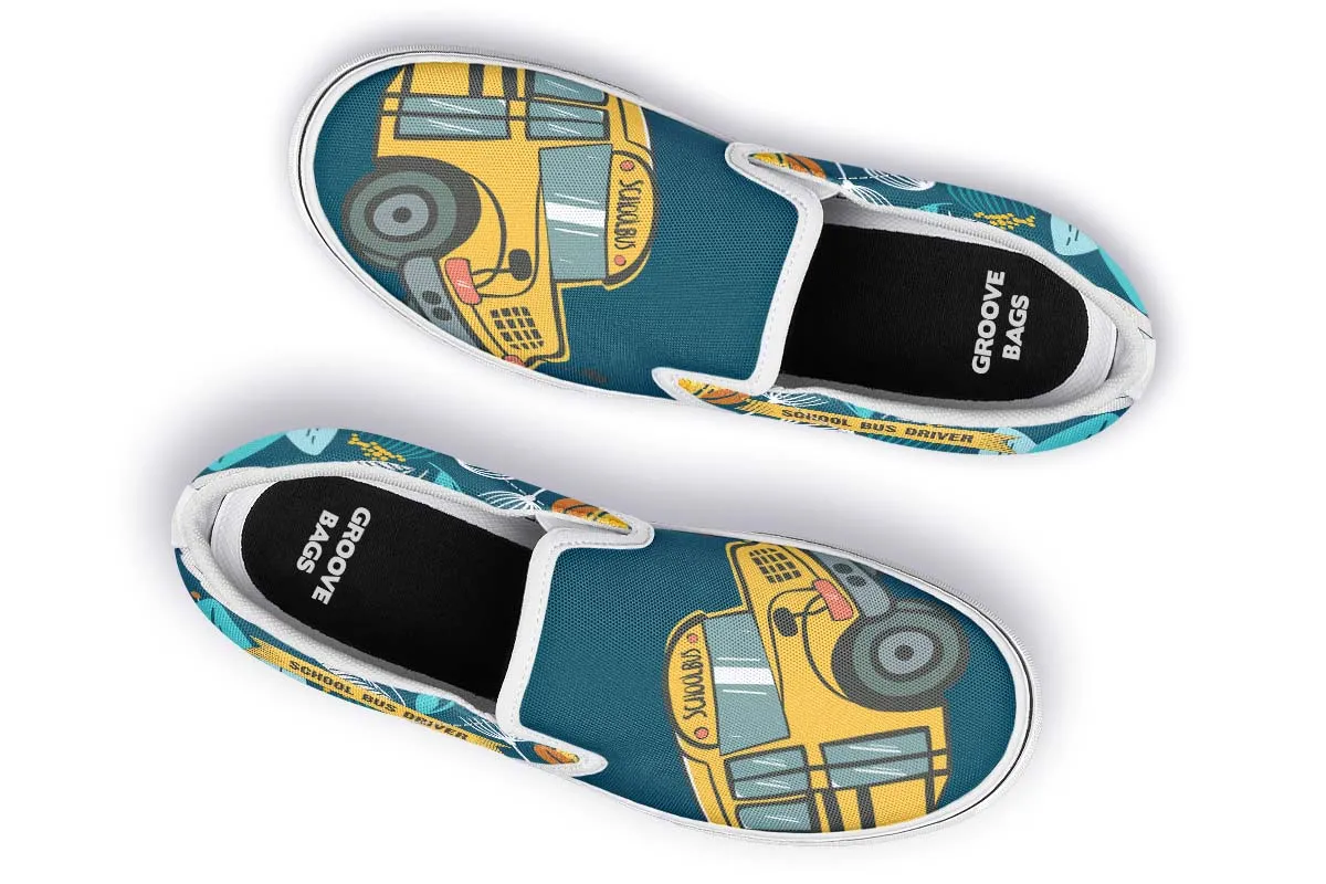 Doodle School Bus Driver Slip-On Shoes