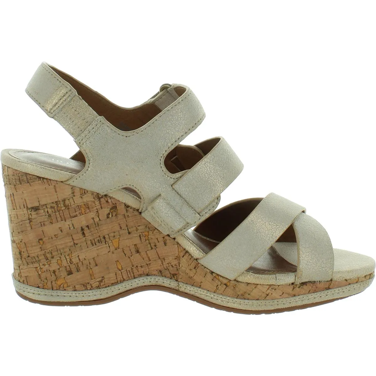 Fabllebm Womens Leather Cushioned Footbed Pumps