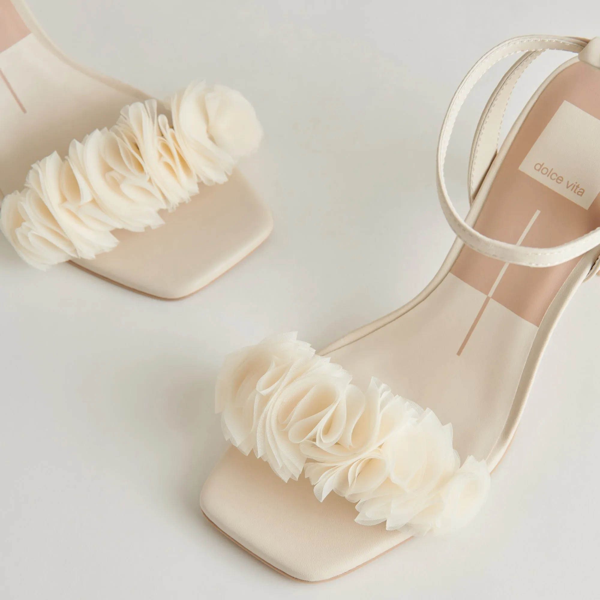 Iesha Heels Ivory Leather