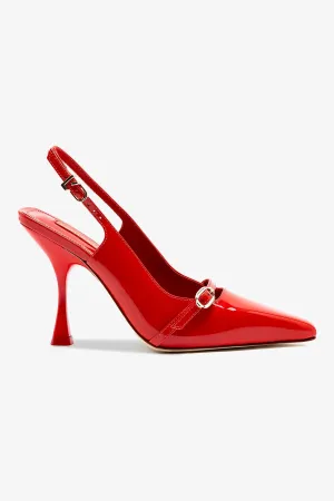 Ines Hi Pump in Scarlet Patent Leather