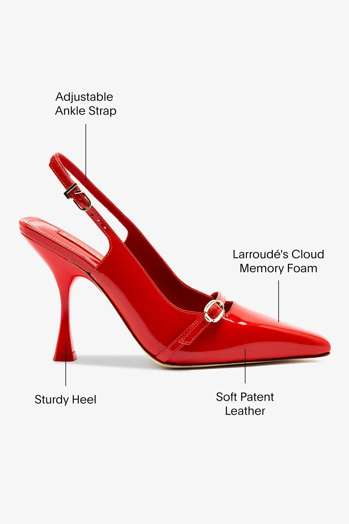 Ines Hi Pump in Scarlet Patent Leather