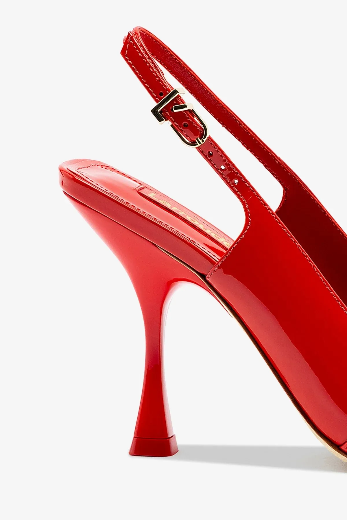 Ines Hi Pump in Scarlet Patent Leather