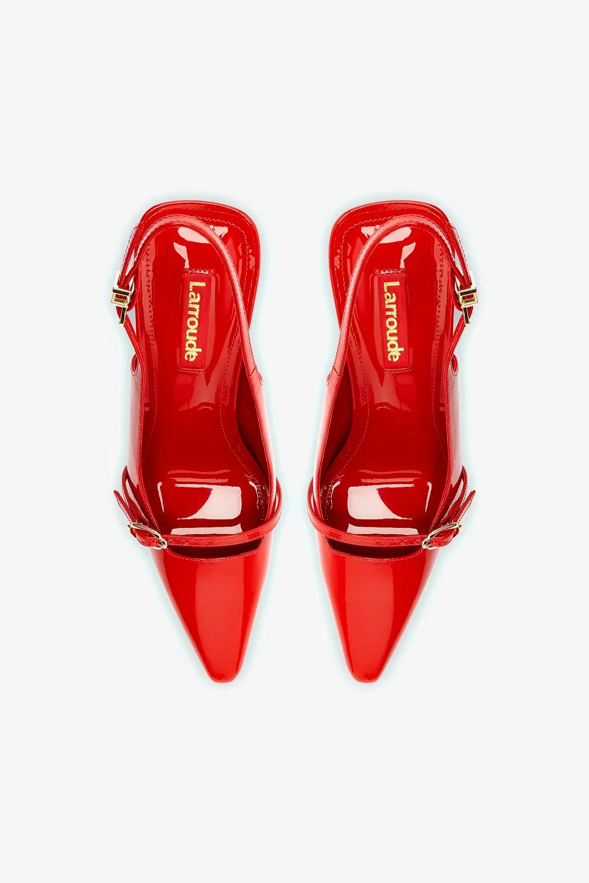 Ines Hi Pump in Scarlet Patent Leather