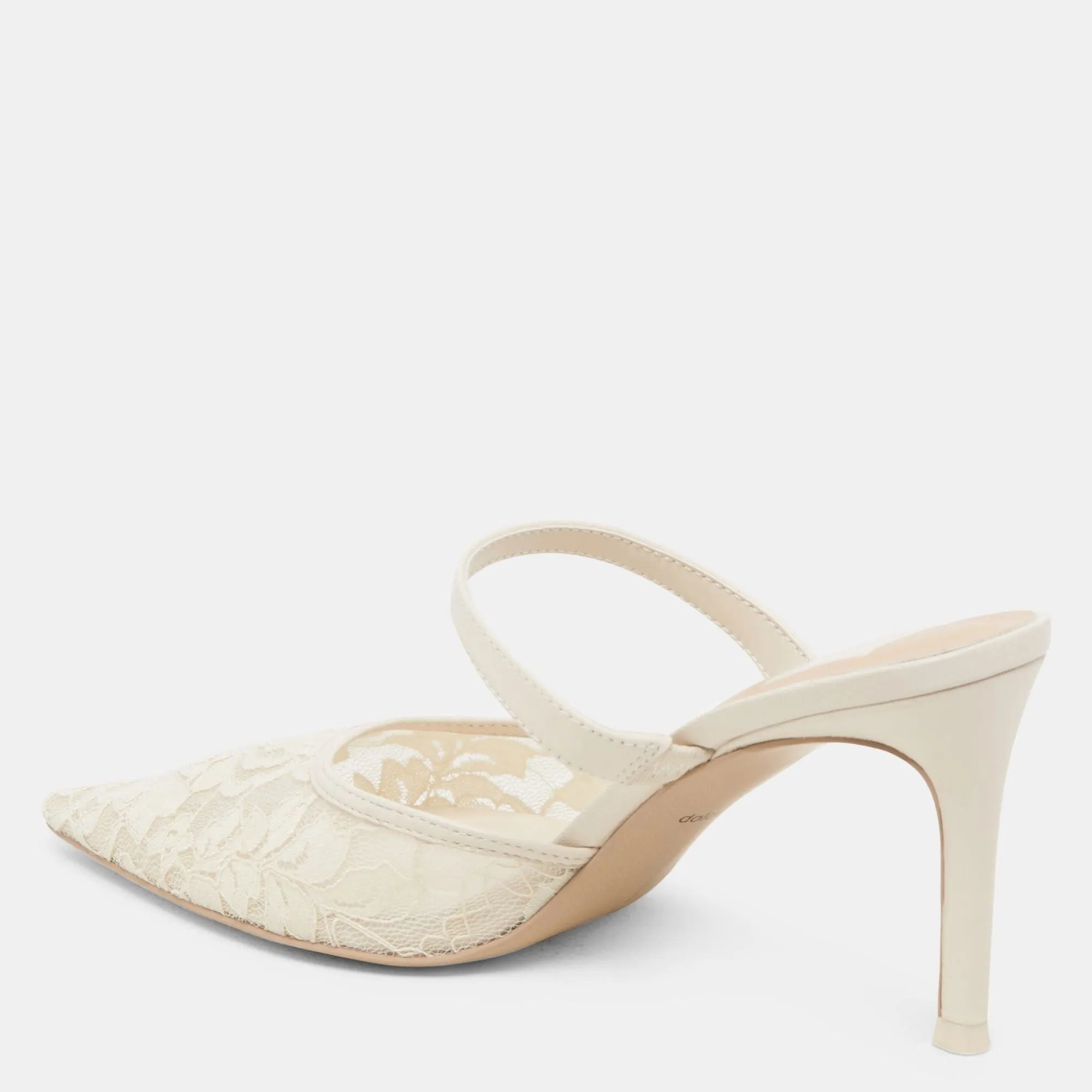Katik Wide Heels White Floral Lace