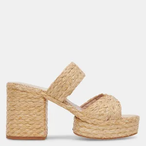 Latoya Heels Lt Natural Raffia
