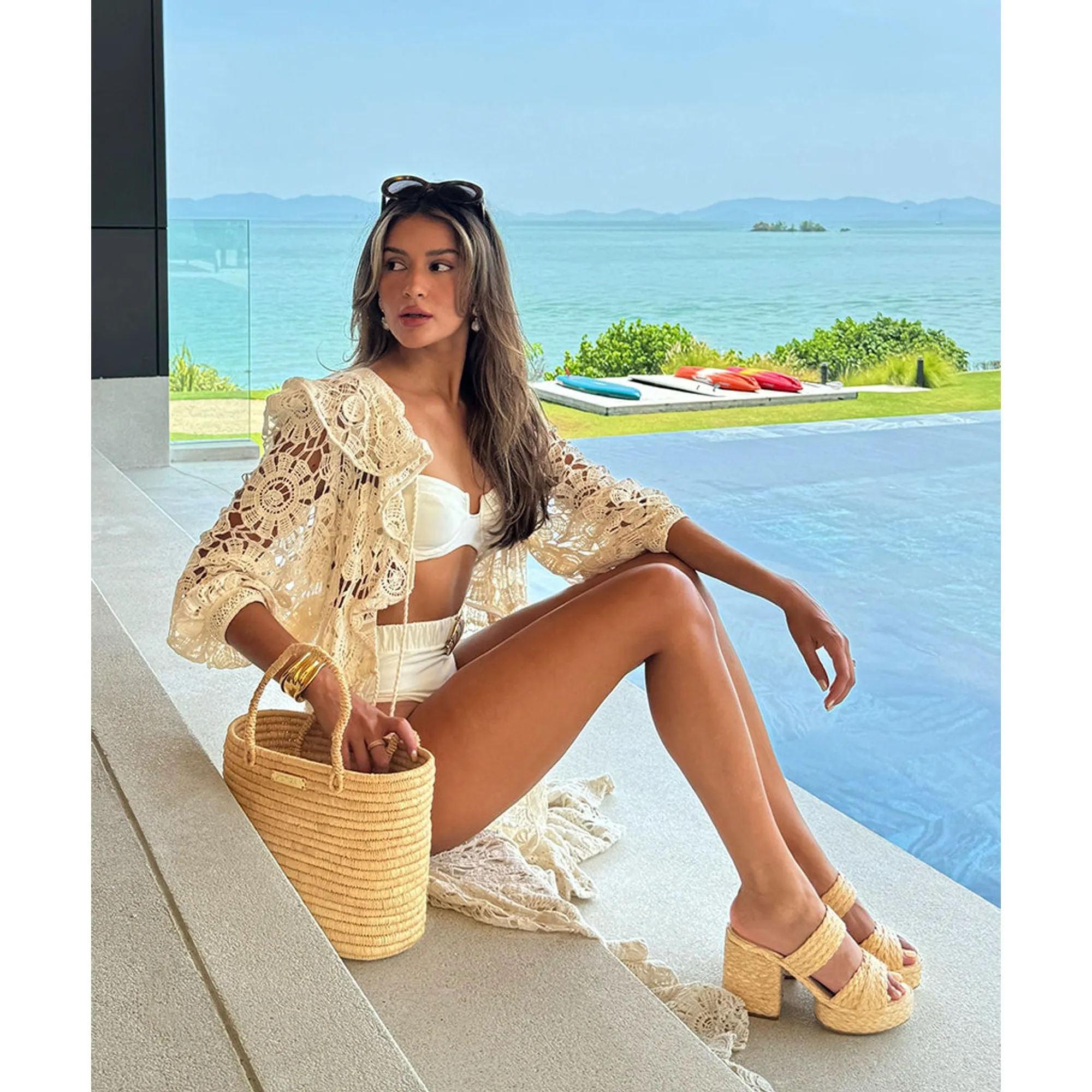 Latoya Heels Lt Natural Raffia