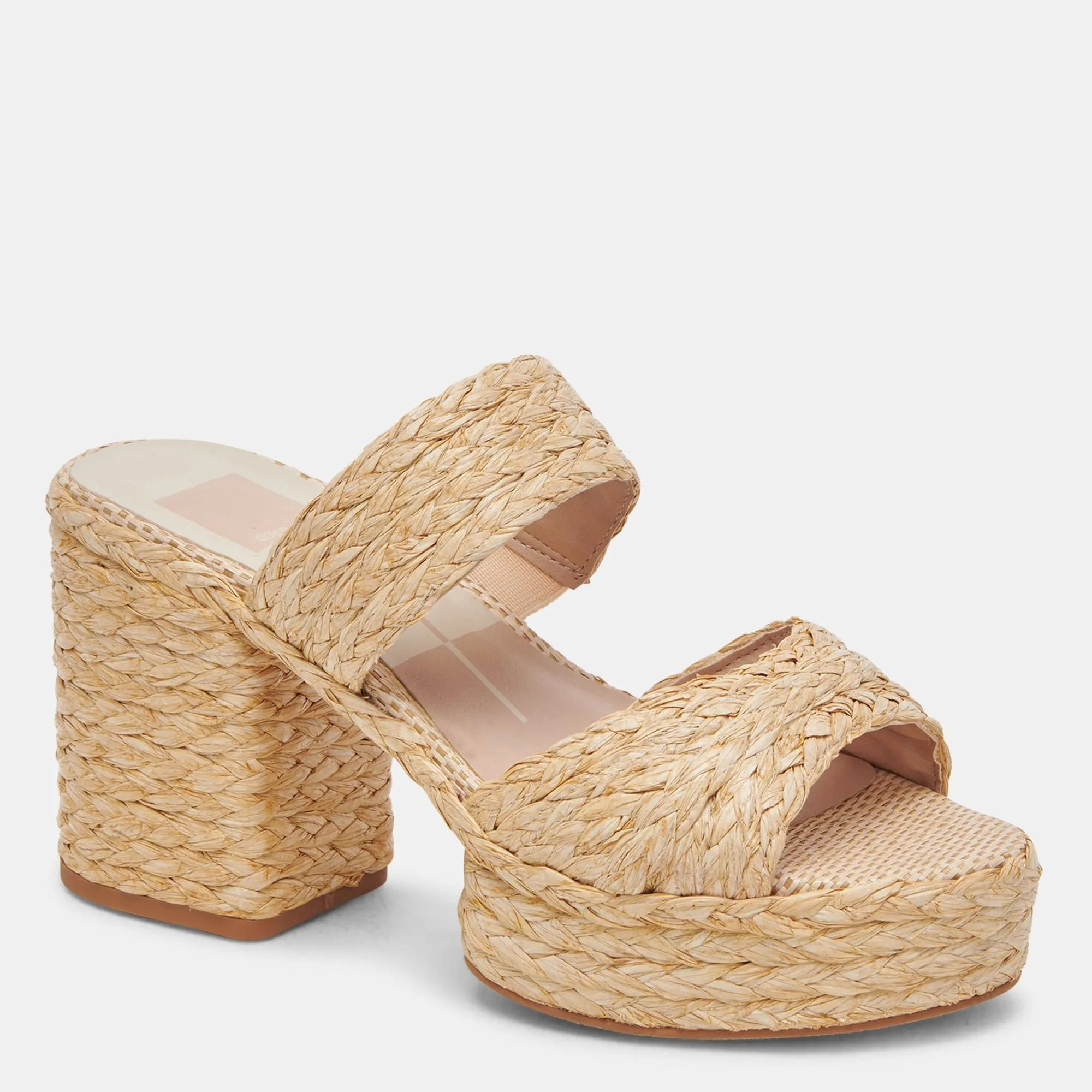 Latoya Heels Lt Natural Raffia