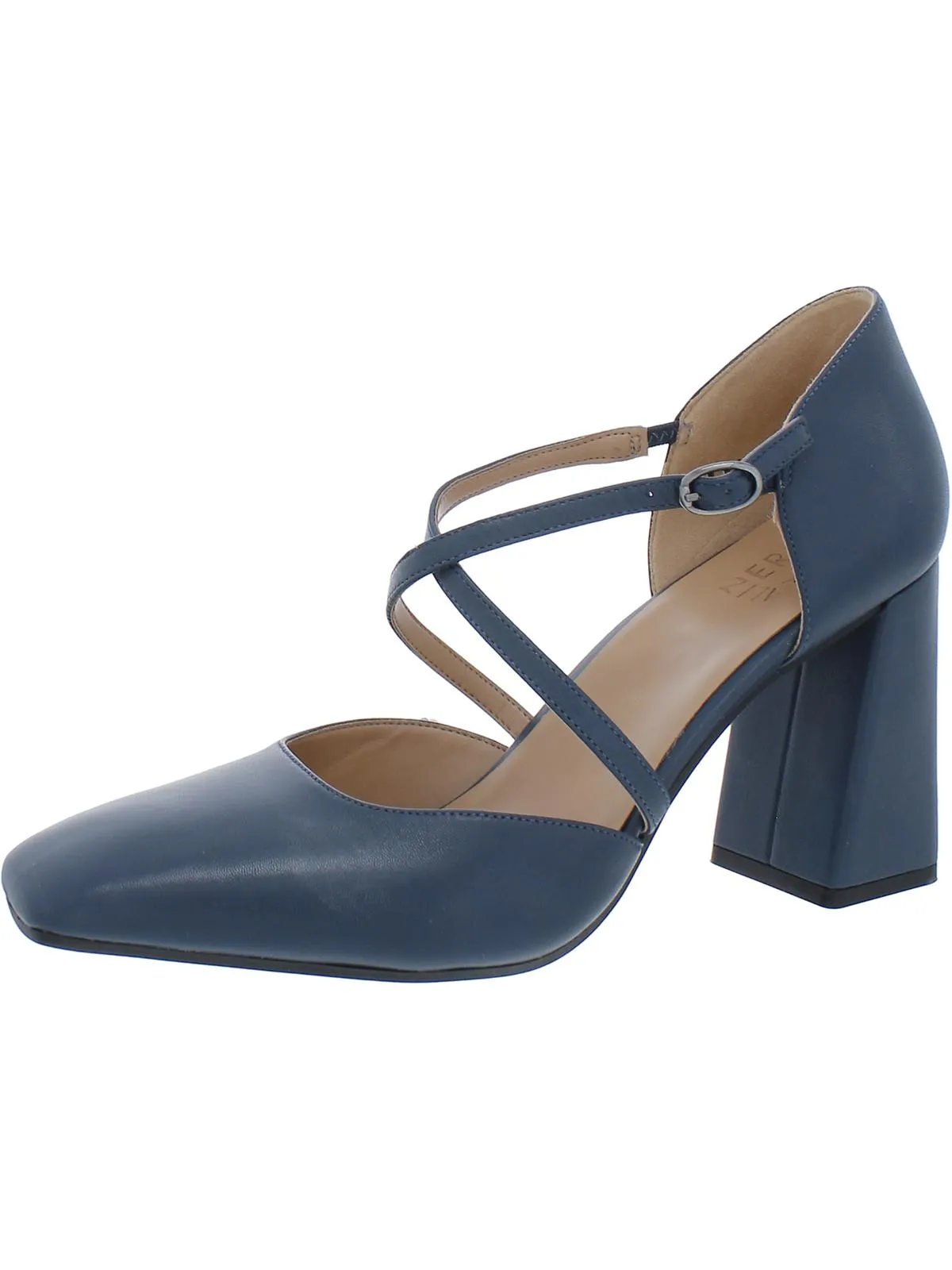 Leesha Womens Leather Strappy Pumps