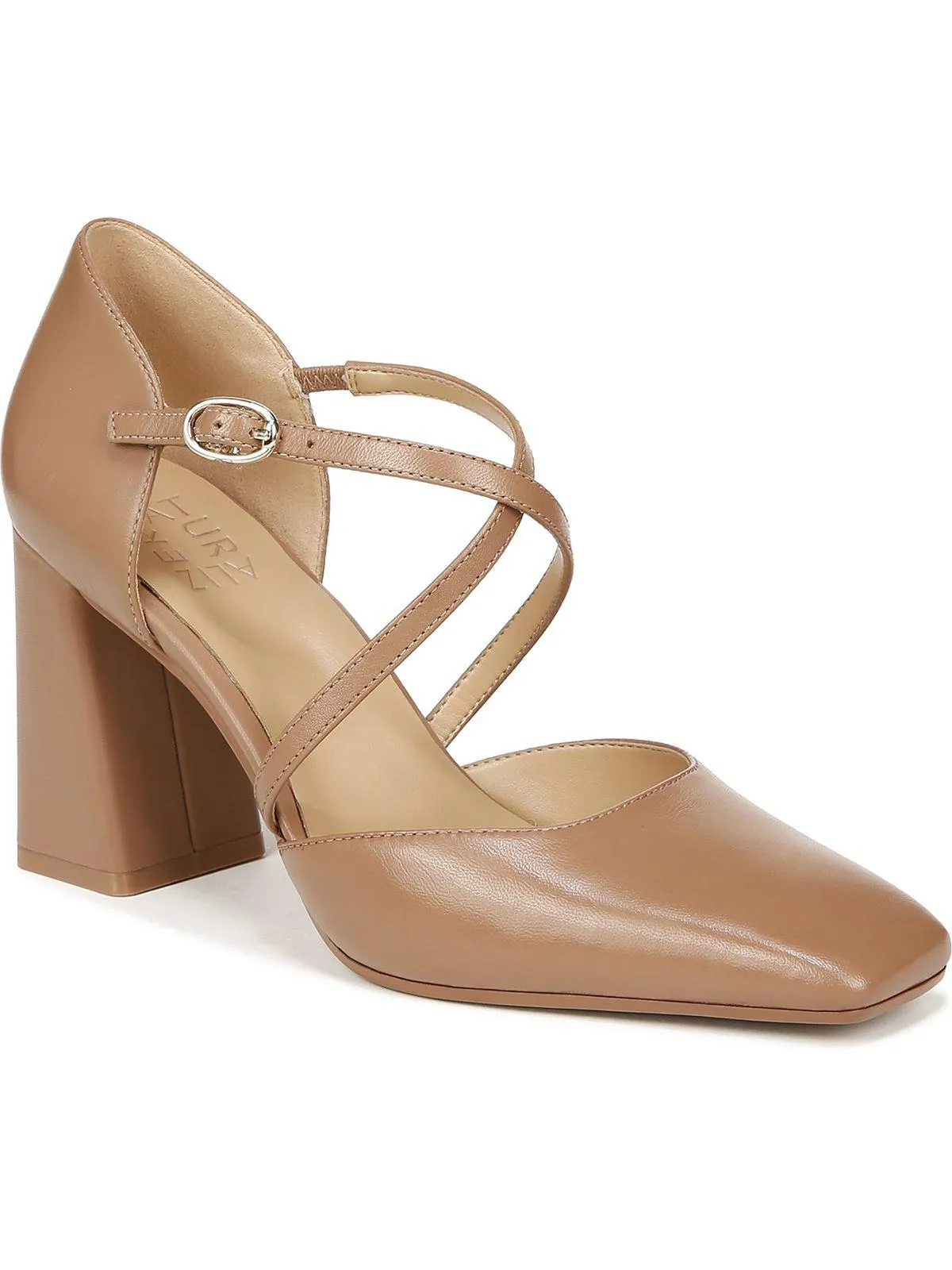 Leesha Womens Leather Strappy Pumps