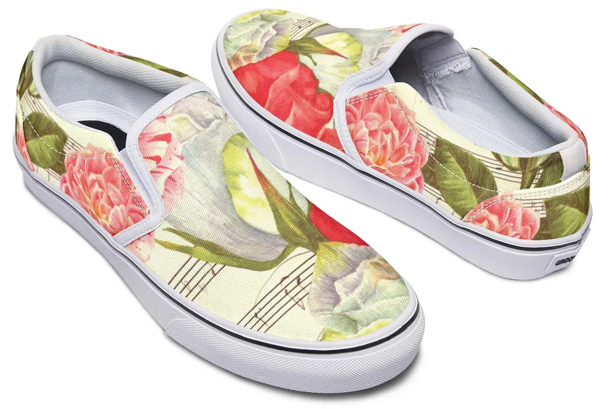 Music Roses Slip-On Shoes