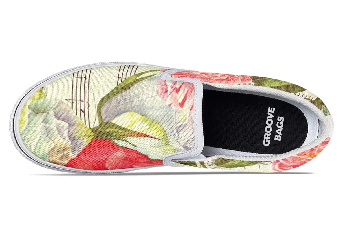 Music Roses Slip-On Shoes