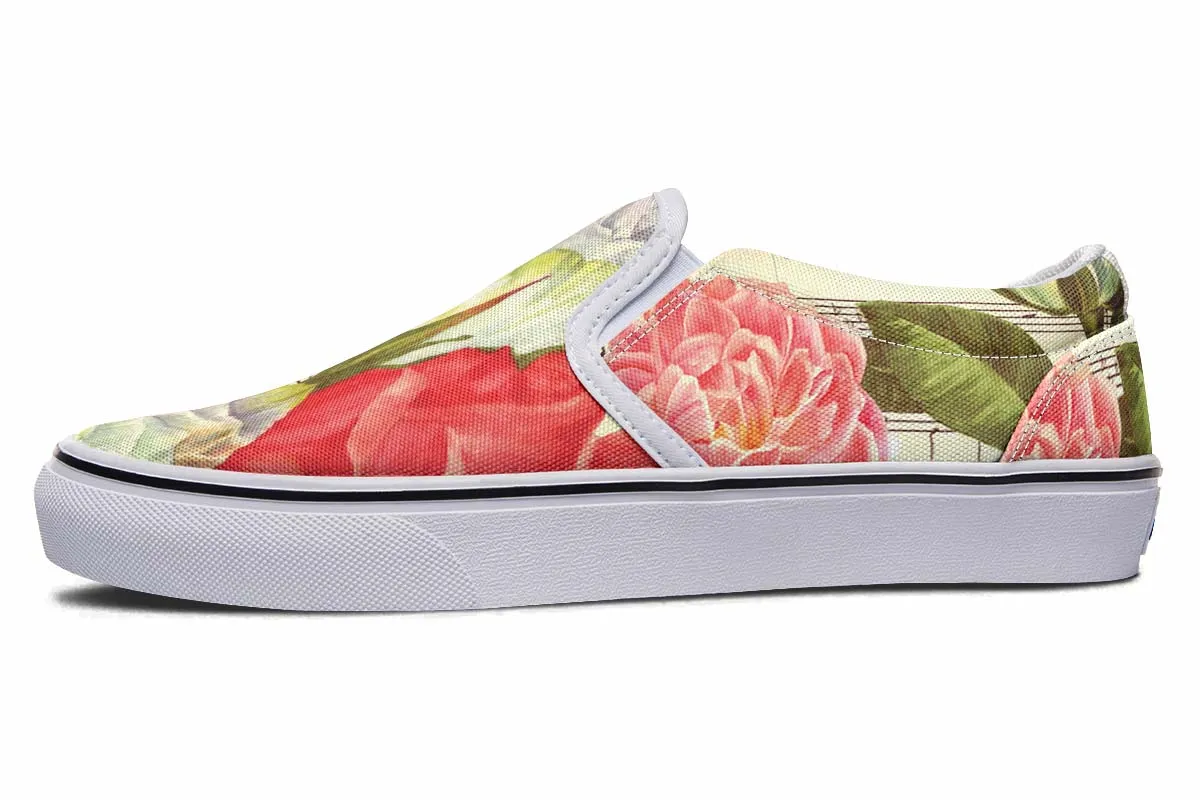 Music Roses Slip-On Shoes