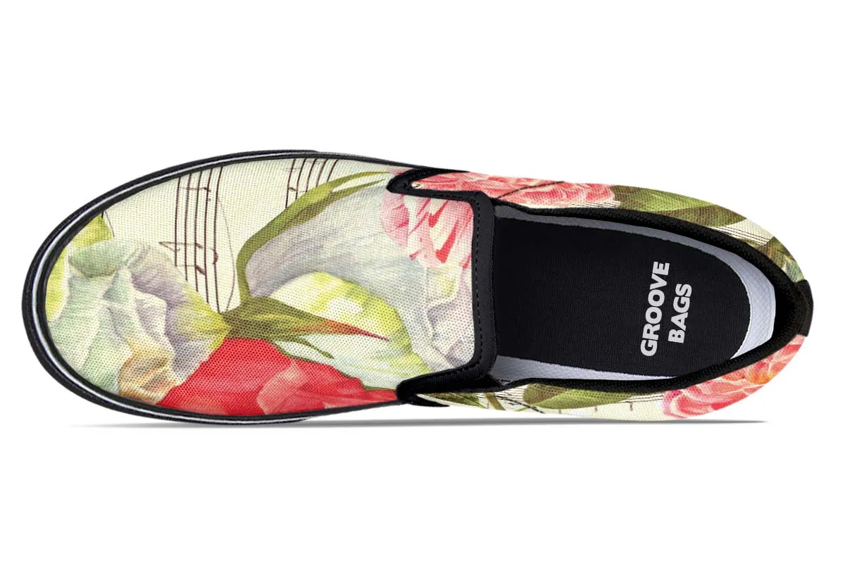 Music Roses Slip-On Shoes