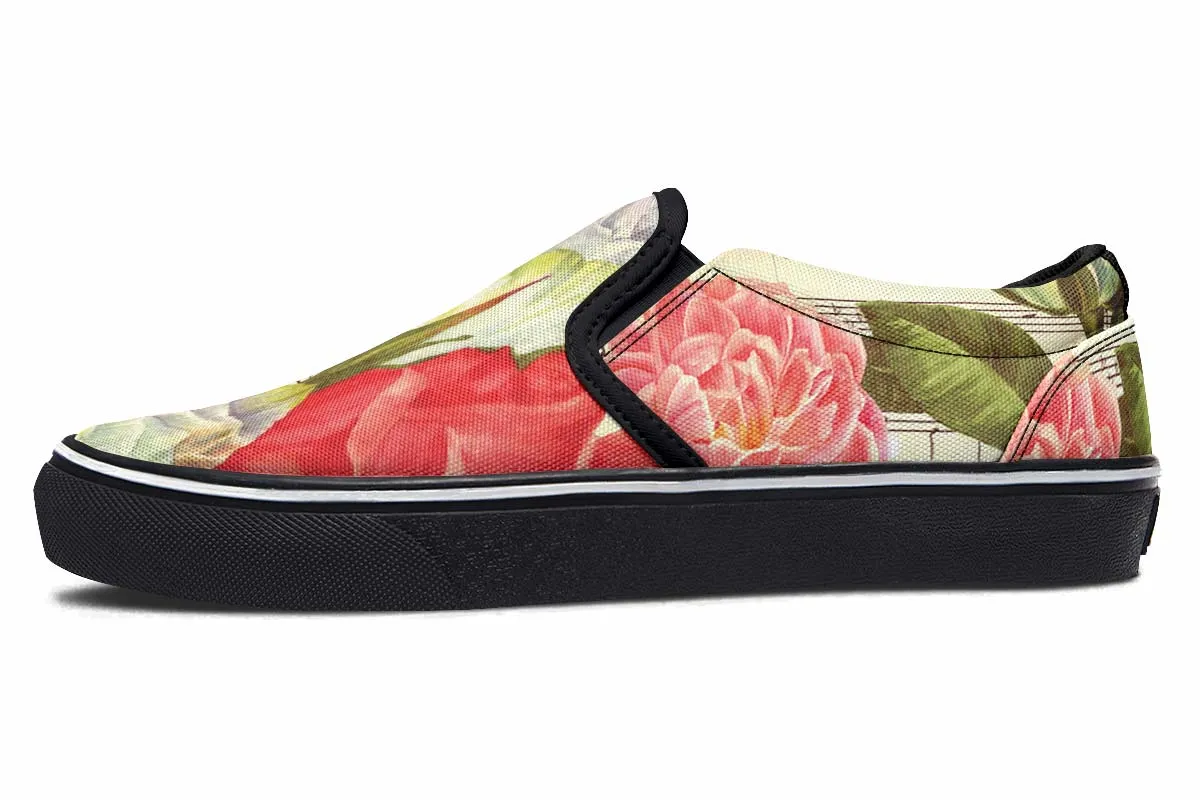 Music Roses Slip-On Shoes