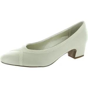 Myrtle Womens Cushioned Footbed Faux Leather Block Heels