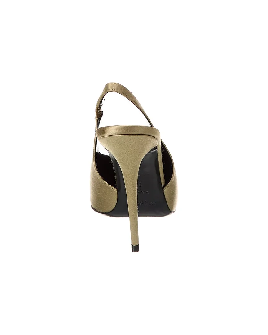 Saint Laurent L'Entracte 110 Satin Slingback Pump