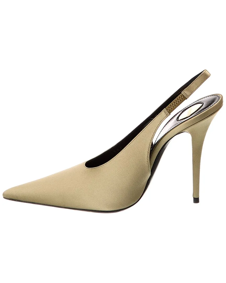 Saint Laurent L'Entracte 110 Satin Slingback Pump