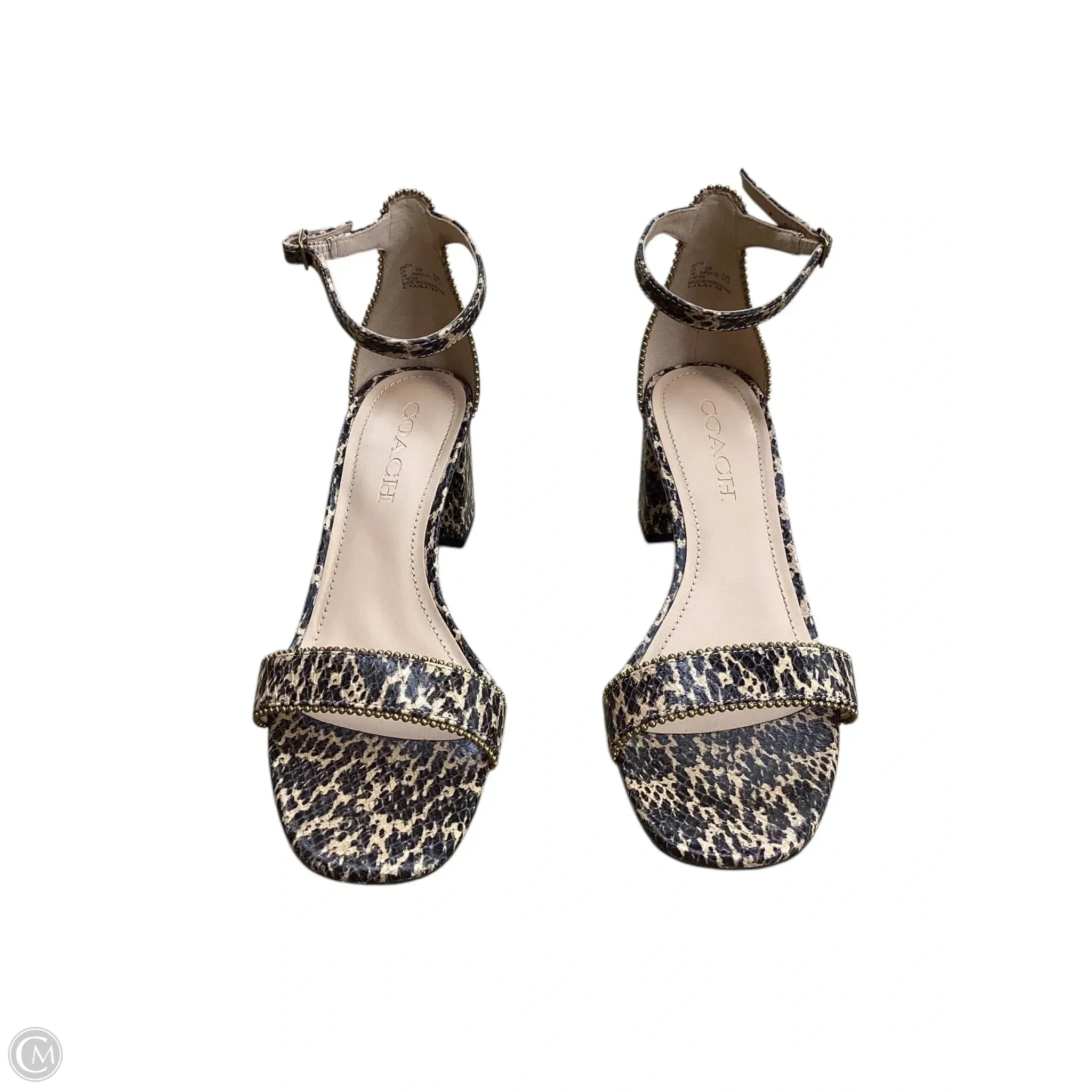 Sandals Designer By Coach In Animal Print, Size: 7