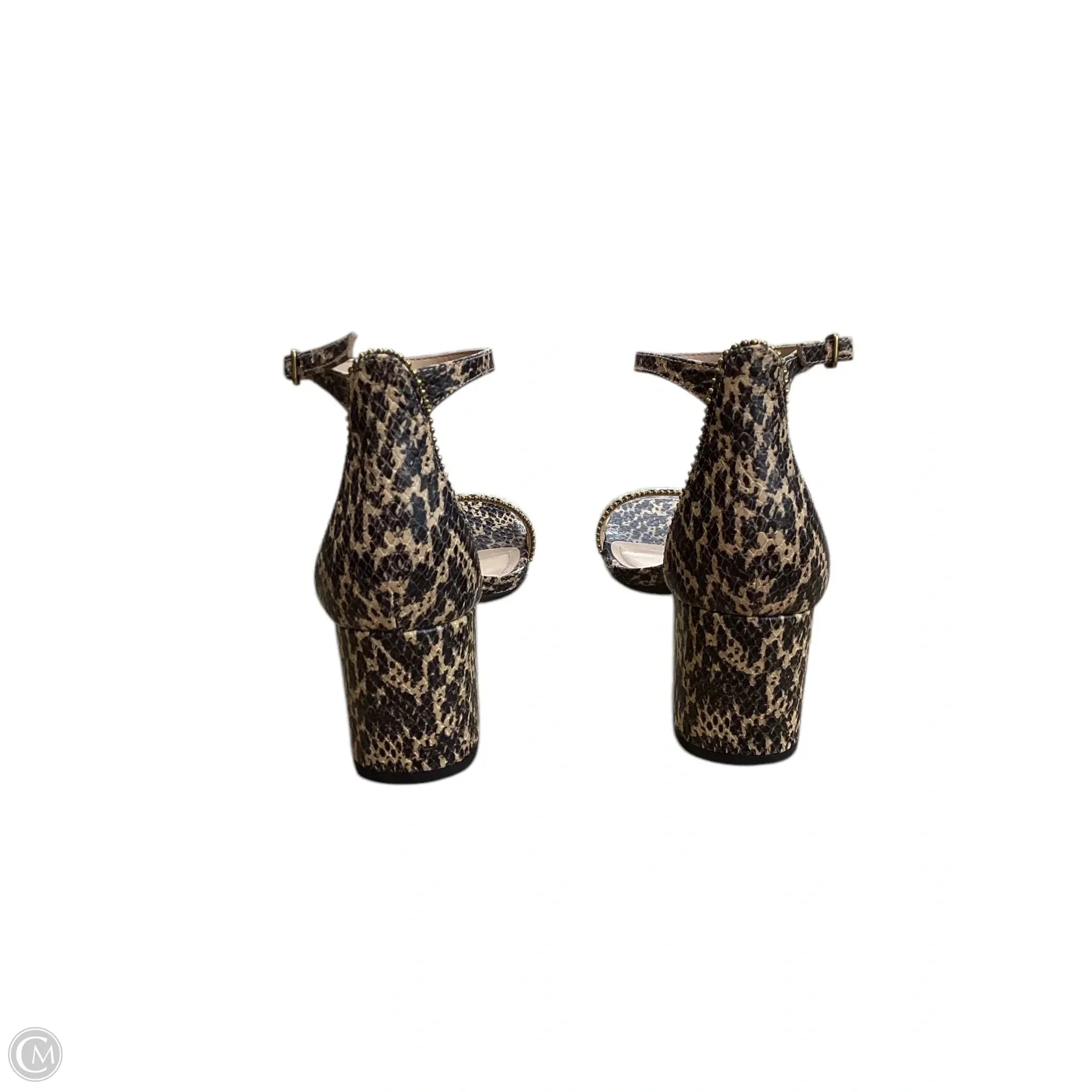 Sandals Designer By Coach In Animal Print, Size: 7