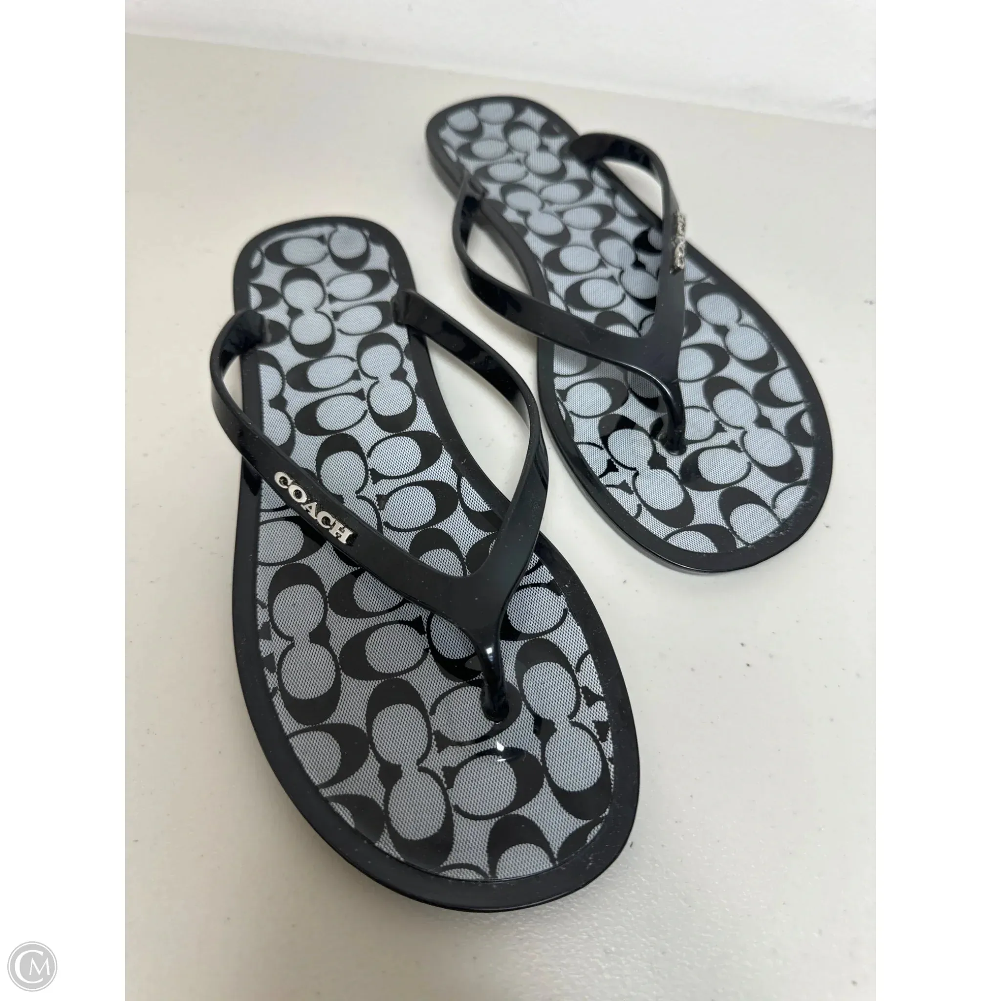 Sandals Designer By Coach In Black, Size: 6