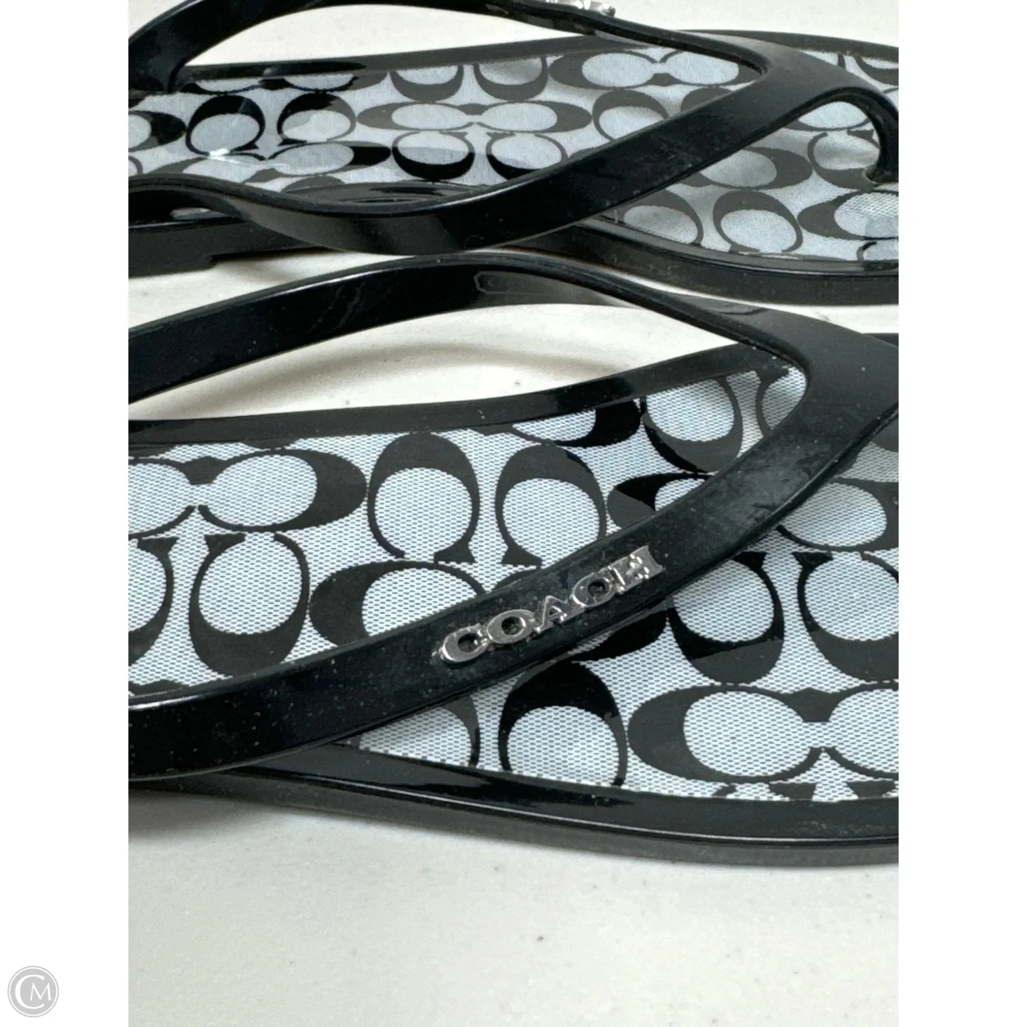 Sandals Designer By Coach In Black, Size: 6