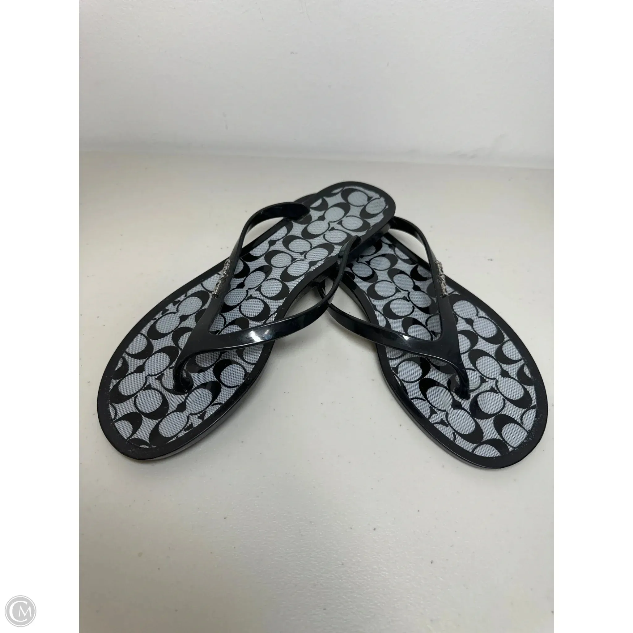 Sandals Designer By Coach In Black, Size: 6
