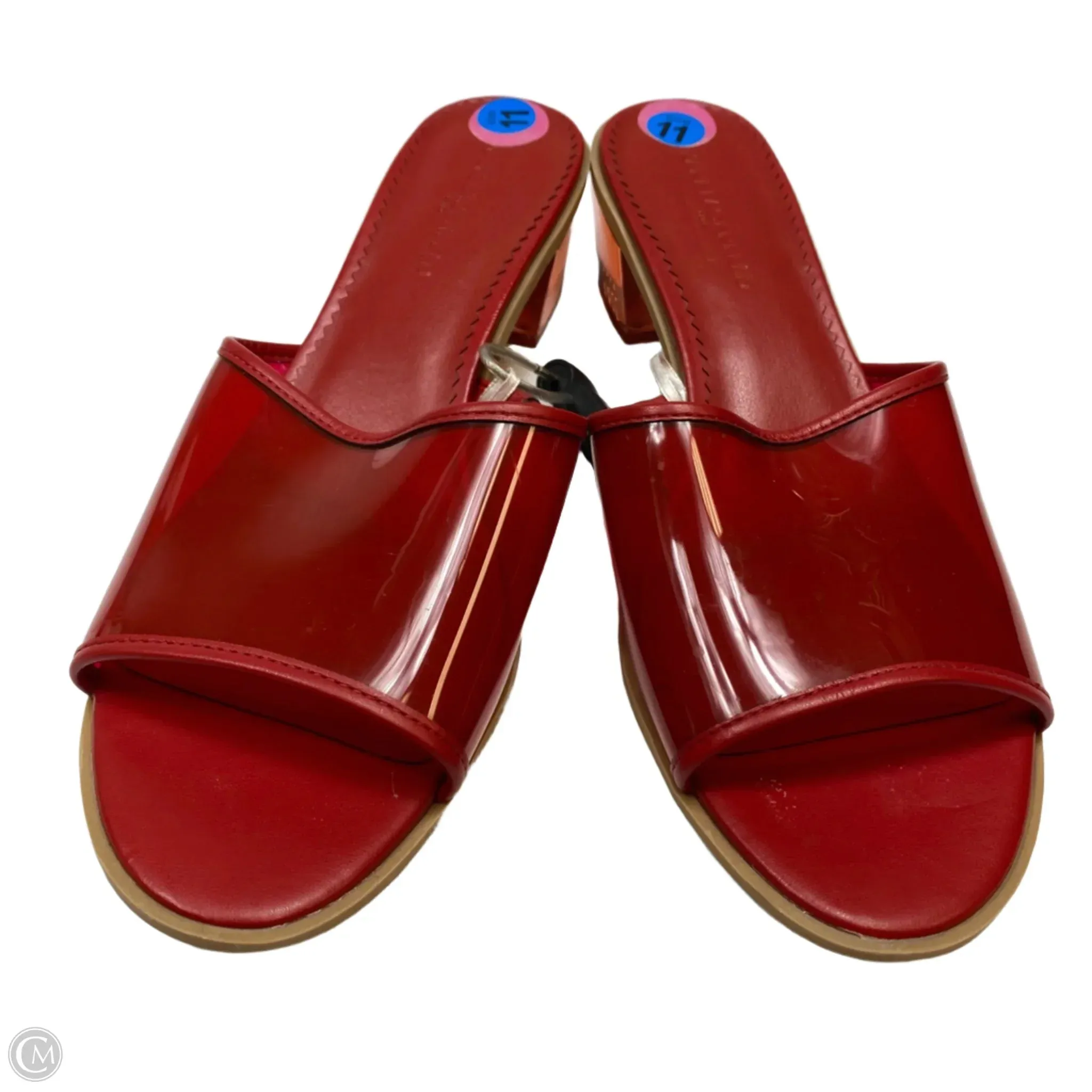 Sandals Designer By Karl Lagerfeld In Red, Size: 11