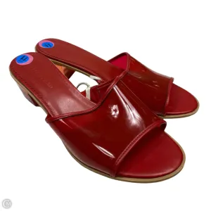 Sandals Designer By Karl Lagerfeld In Red, Size: 11
