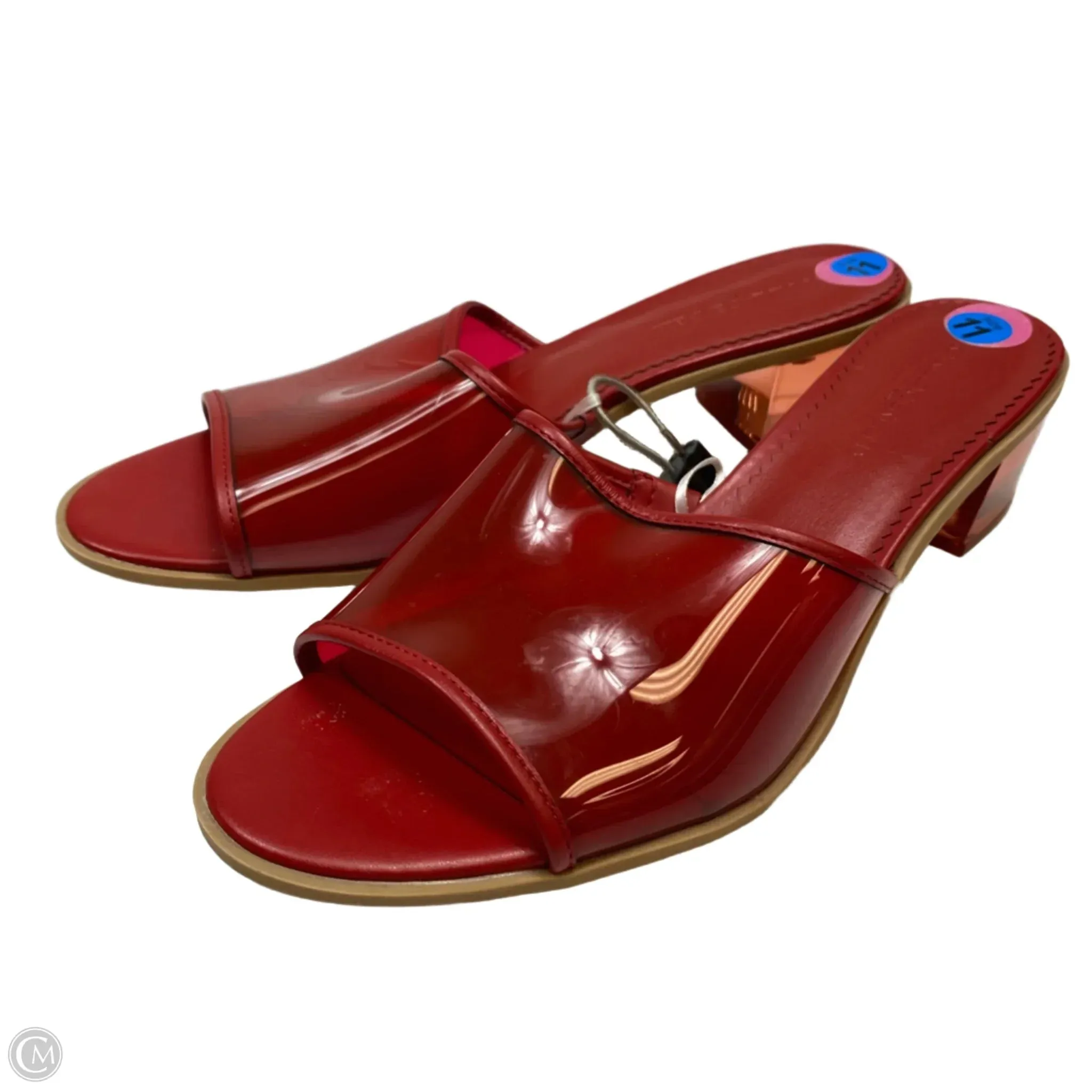 Sandals Designer By Karl Lagerfeld In Red, Size: 11