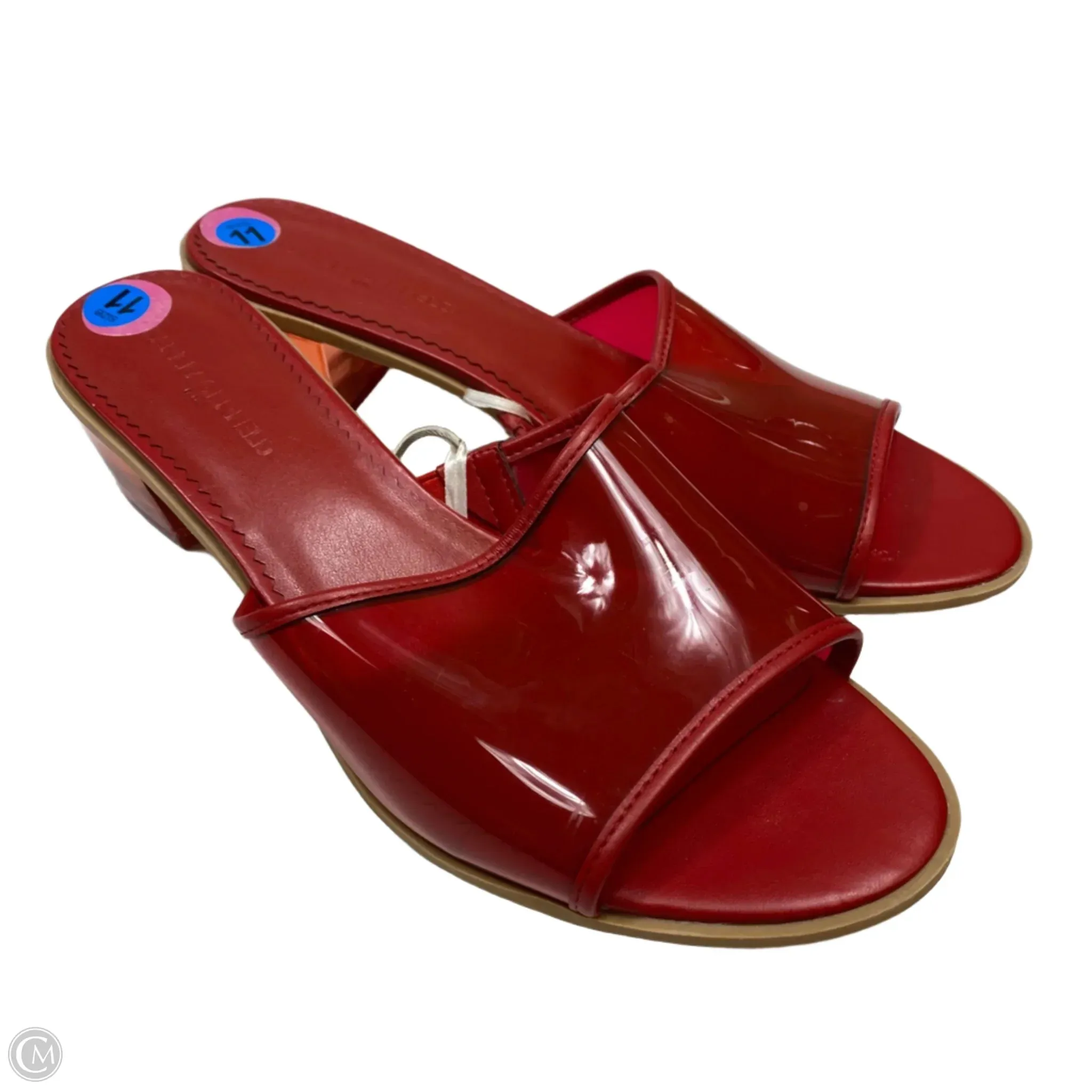 Sandals Designer By Karl Lagerfeld In Red, Size: 11