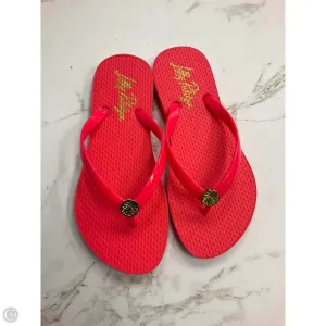 Sandals Designer By Lilly Pulitzer In Orange, Size: 6