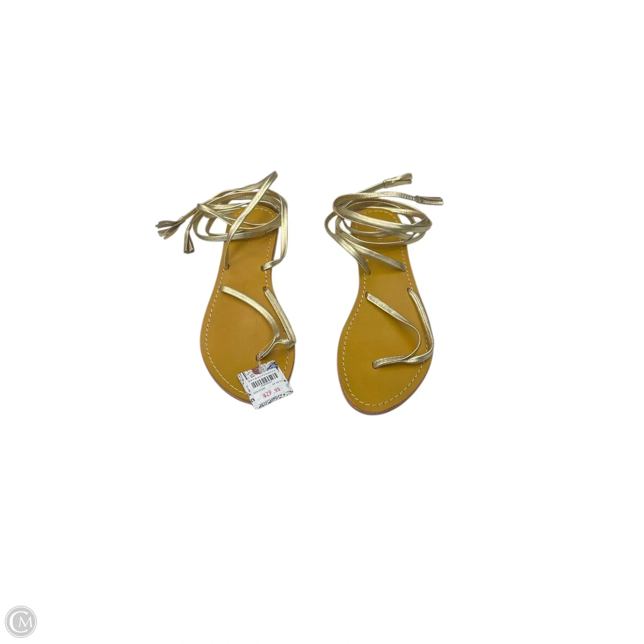 Sandals Flats By Pilcro In Gold, Size: 8
