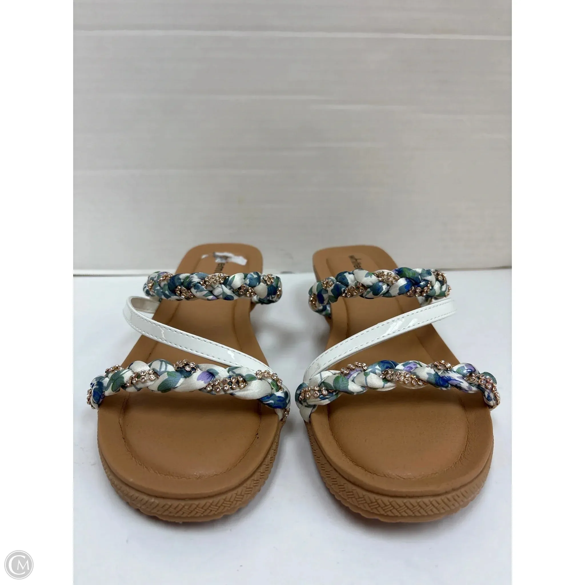 Sandals Heels Block By White Mountain In Blue, Size: 11