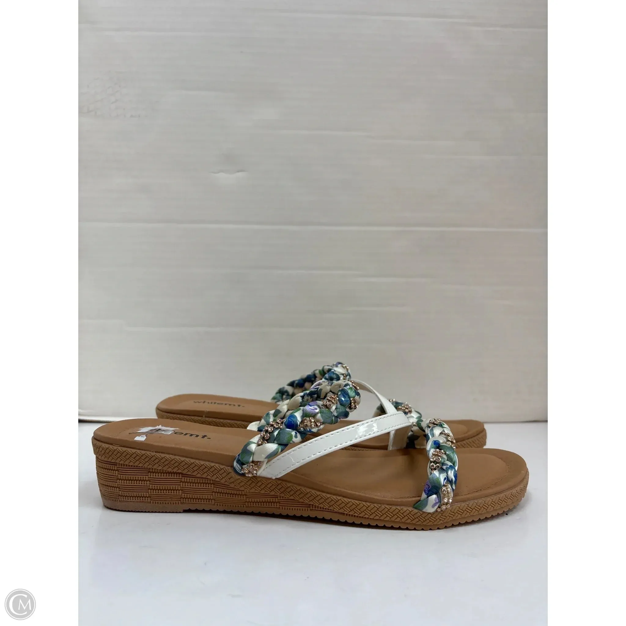 Sandals Heels Block By White Mountain In Blue, Size: 11