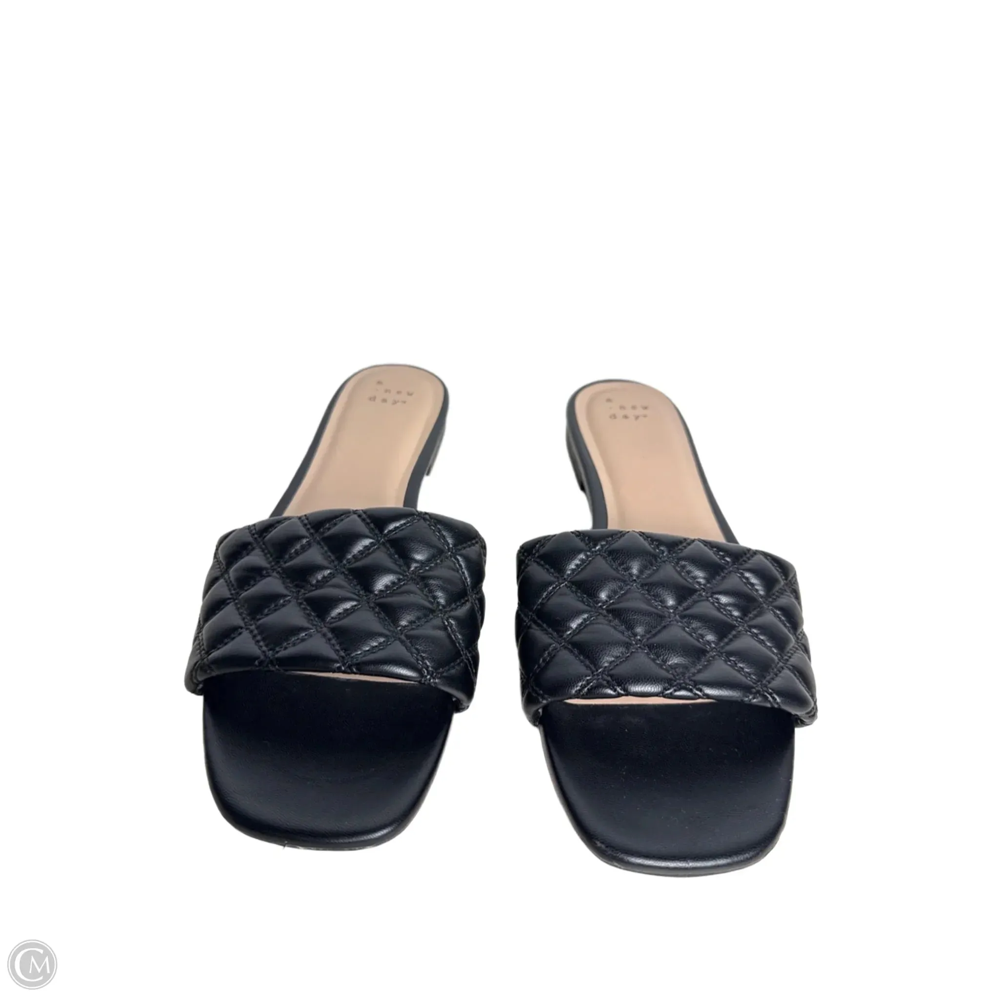 Sandals Heels Wedge By A New Day In Black, Size: 9