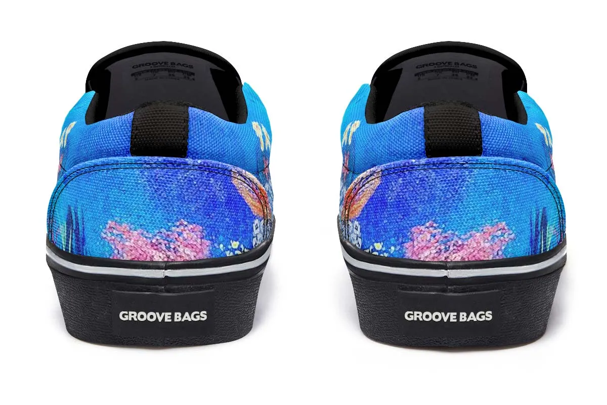 Sea Turtle Diagram Slip-On Shoes