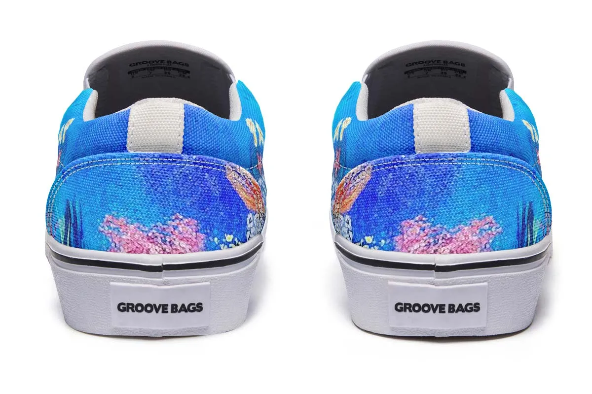 Sea Turtle Diagram Slip-On Shoes