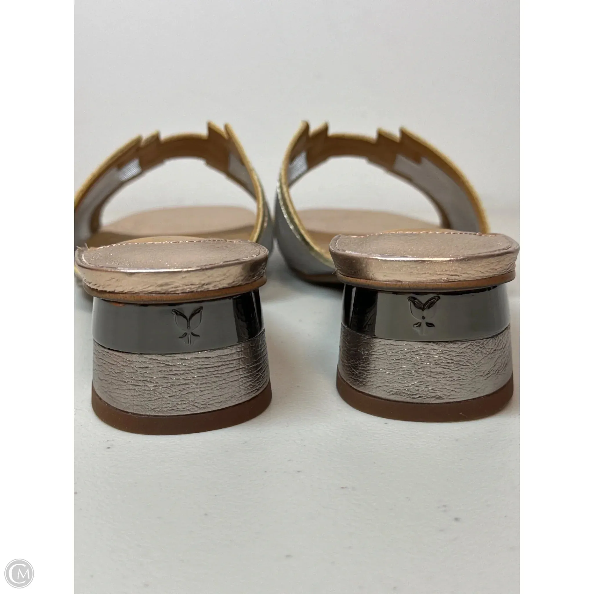 Shoes Heels Block By J Renee In Gold & Silver, Size: 9.5