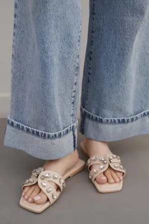 STUDDED CRYSTAL SLIDES