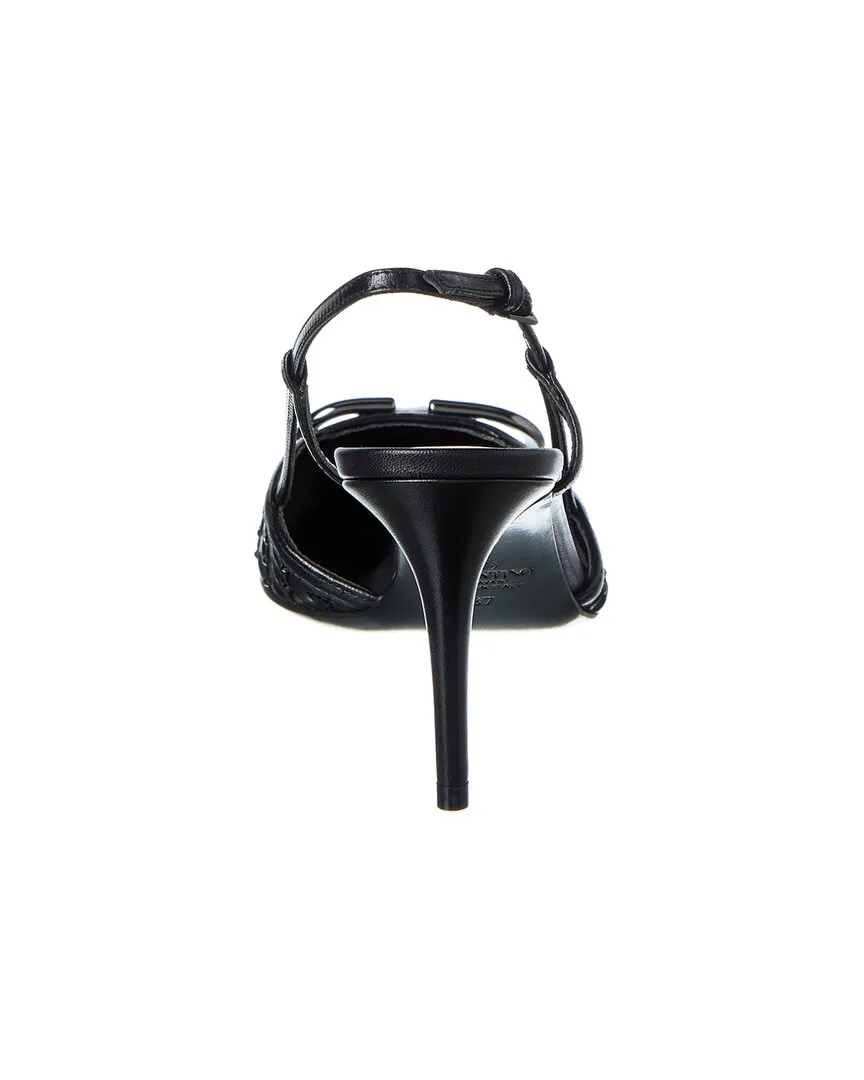 Valentino VLogo 80 Leather Slingback Pump