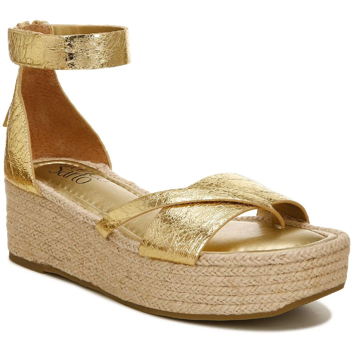 Verita Womens Leather Thong Wedge Heels