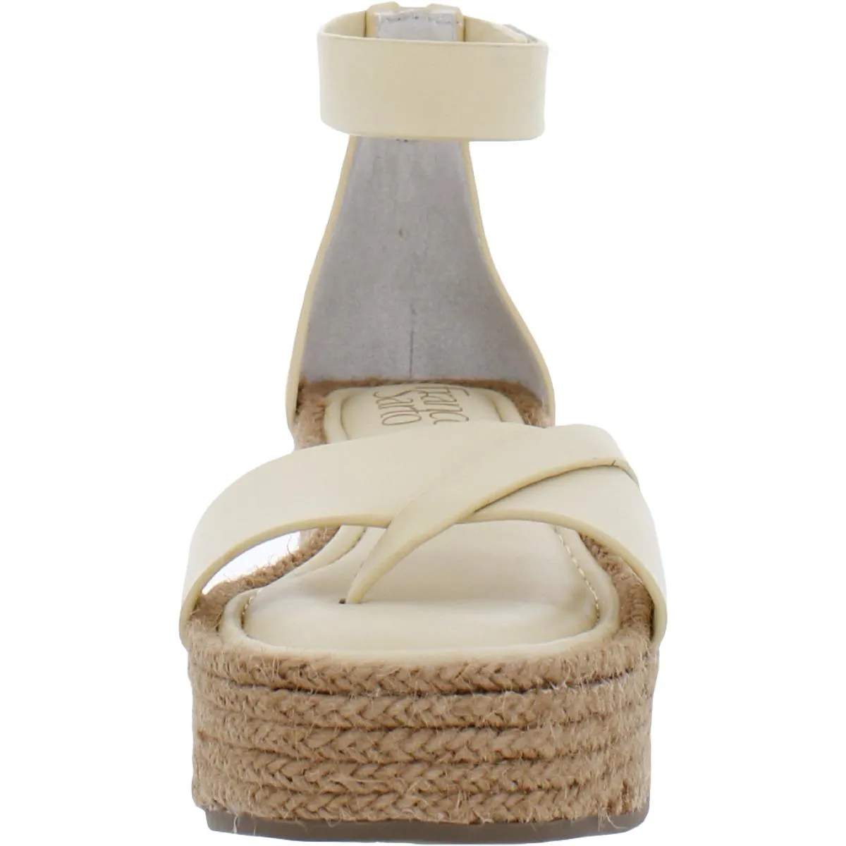 Verita Womens Leather Thong Wedge Heels