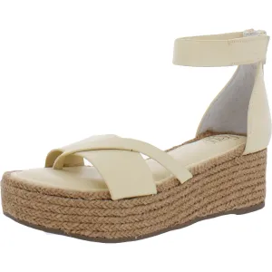 Verita Womens Leather Thong Wedge Heels